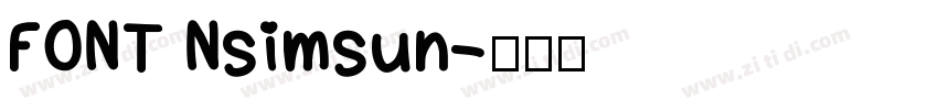 FONT Nsimsun字体转换